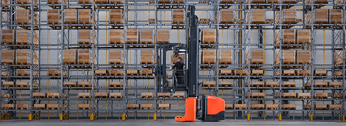 Very-narrow aisle trucks